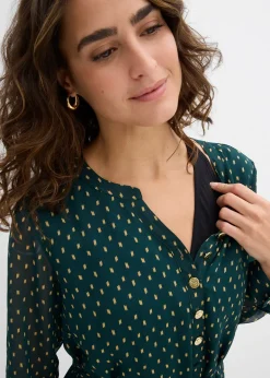 Robe de grossesse et d’allaitement en voile imprimé