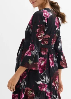 Robe de grossesse et d’allaitement en satin de coton