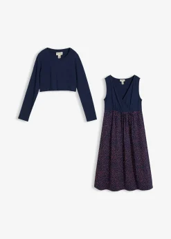 Robe de grossesse et d’allaitement + T-shirt manches longues en coton (ens. 2 pces)