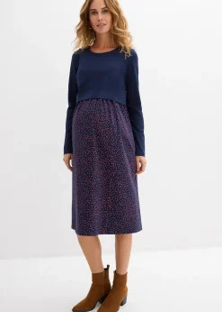 Robe de grossesse et d’allaitement + T-shirt manches longues en coton (ens. 2 pces)