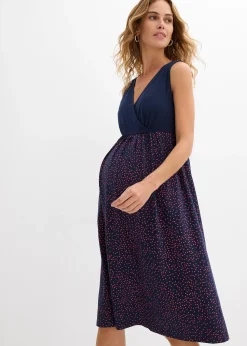 Robe de grossesse et d’allaitement + T-shirt manches longues en coton (ens. 2 pces)