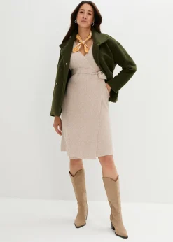 Robe de grossesse/d’allaitement en maille ultra douce à manches 3/4