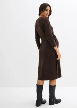 Robe de grossesse/d’allaitement en maille ultra douce à manches 3/4