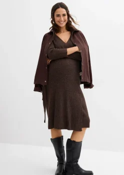 Robe de grossesse/d’allaitement en maille ultra douce à manches 3/4