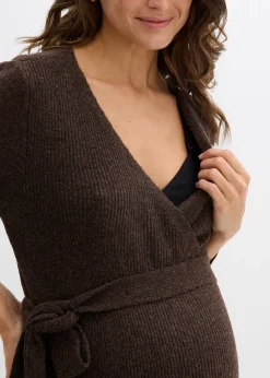 Robe de grossesse/d’allaitement en maille ultra douce à manches 3/4