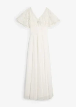Robe de mariée 2en1 pour femme enceinte avec fonction allaitement discrète