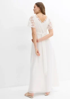 Robe de mariée 2en1 pour femme enceinte avec fonction allaitement discrète