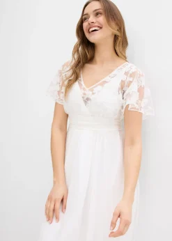 Robe de mariée 2en1 pour femme enceinte avec fonction allaitement discrète