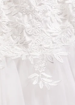 Robe de mariée en tulle délicat et dentelle