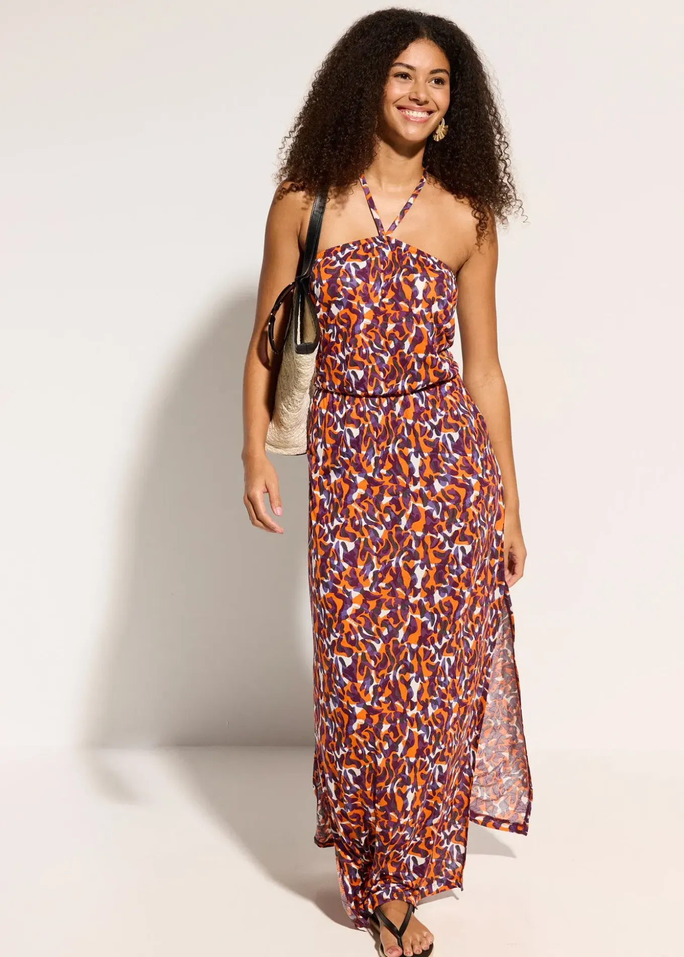 Robe de plage en viscose fluide