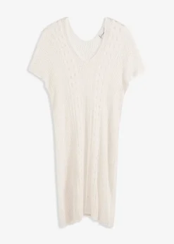 Robe de plage en viscose aspect crochet