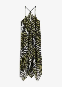 Robe de plage longue en crêpe