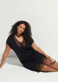 Robe de plage transparente en viscose