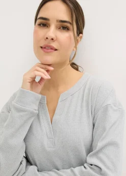 Robe d’intérieur en douce maille côtelée