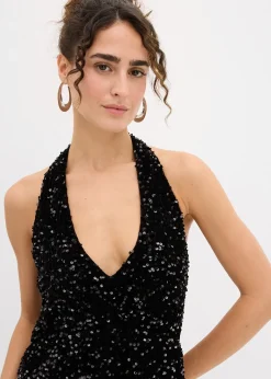 Robe dos nu à sequins