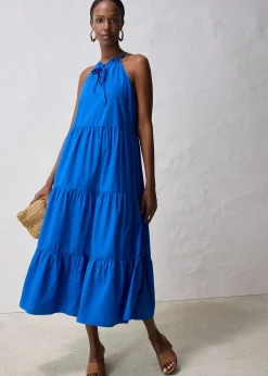 Robe en coton et soie