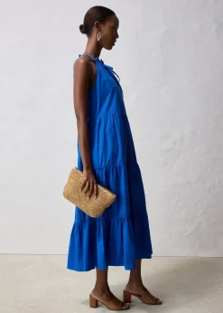 Robe en coton et soie