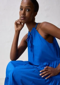 Robe en coton et soie