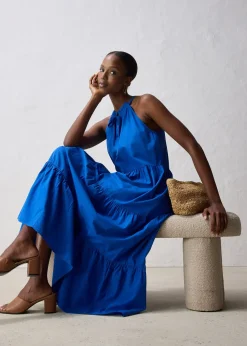 Robe en coton et soie