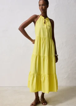 Robe en coton et soie