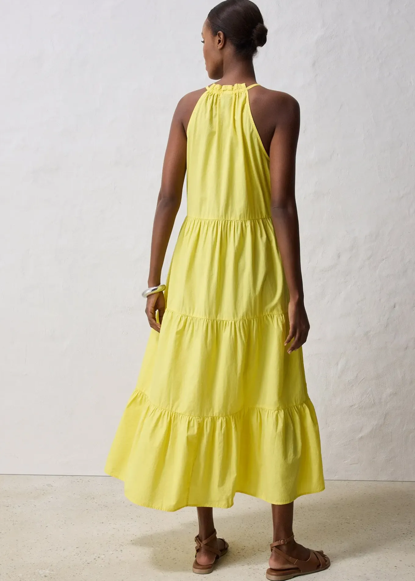 Robe en coton et soie