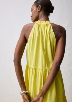 Robe en coton et soie