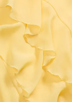 Robe en crêpe avec bretelles et volants