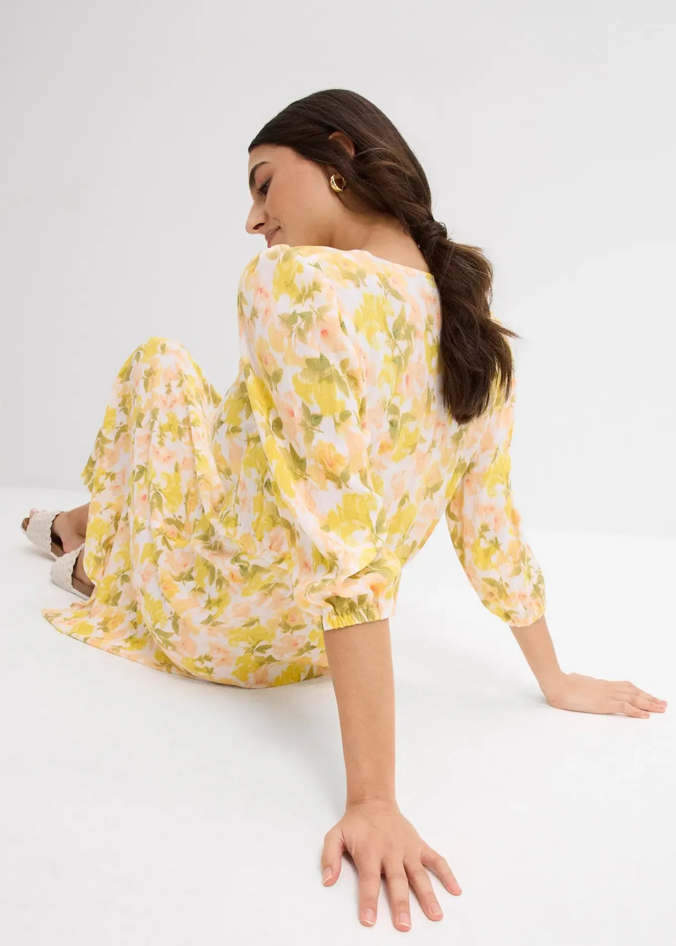 Robe en crépon de viscose