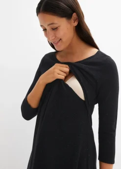 Robe 2en1 de grossesse et d'allaitement avec fil brillant