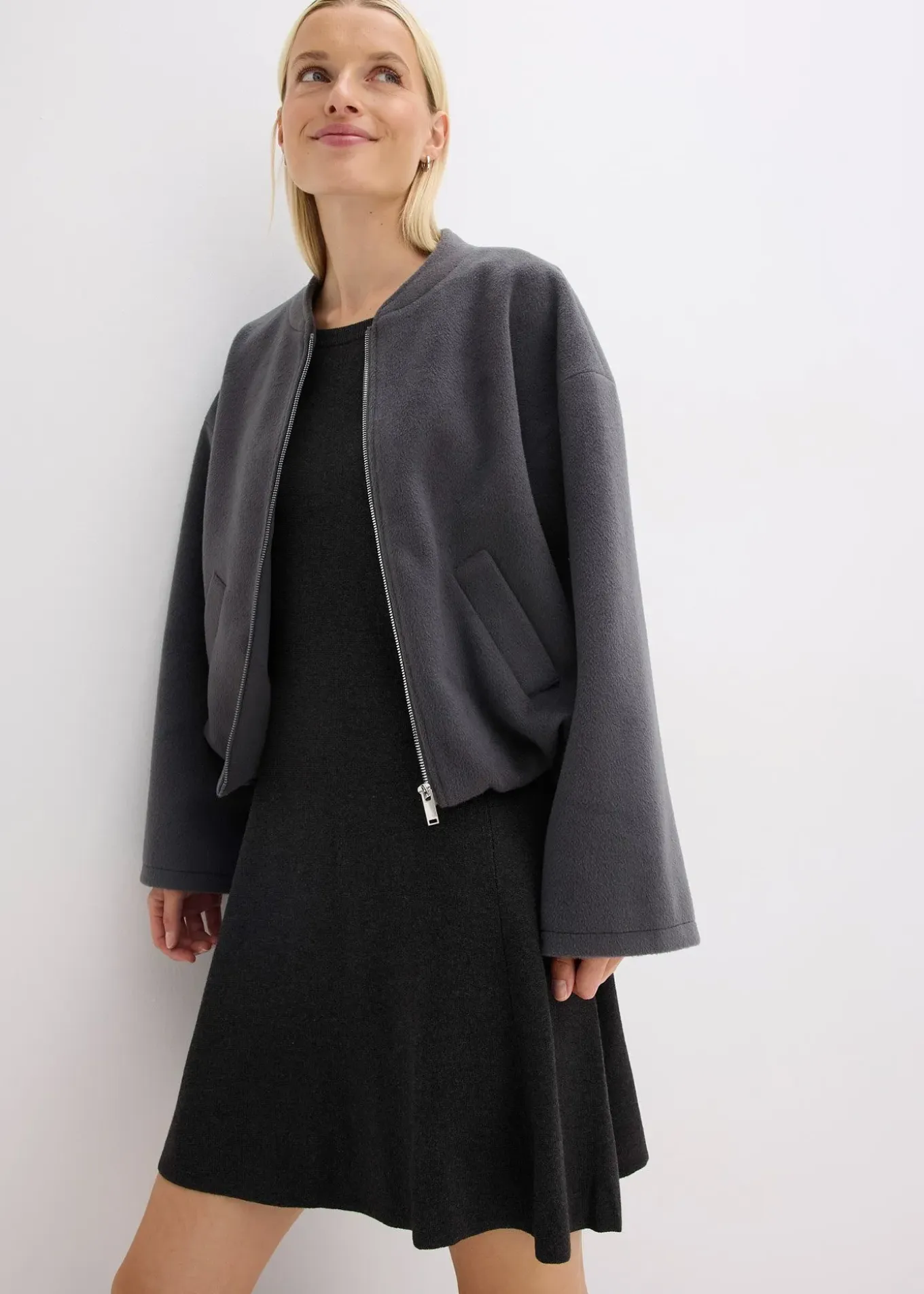 Robe en douce maille de viscose mélangée