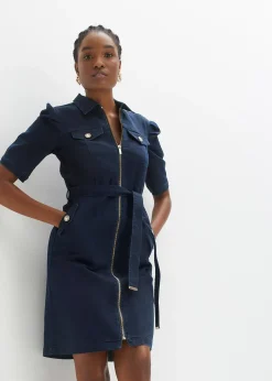 Robe en jean avec fermeture zippée