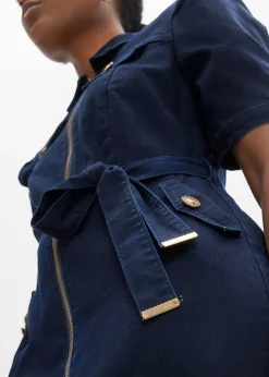 Robe en jean avec fermeture zippée