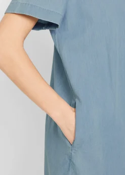 Robe en jean, manches courtes