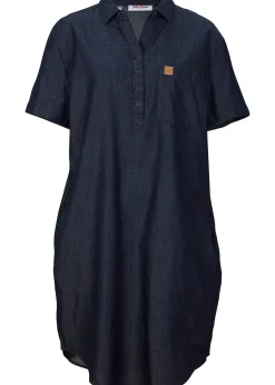 Robe en jean, manches courtes