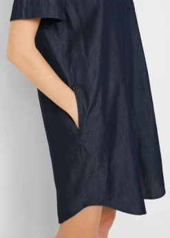 Robe en jean, manches courtes
