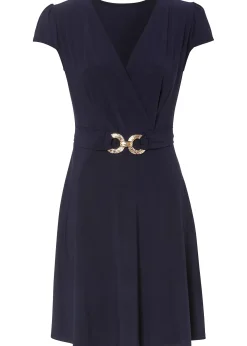 Robe en jersey à boucle décorative