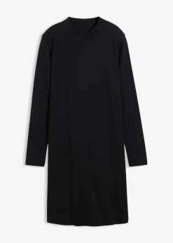 Robe en jersey à col montant