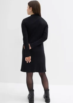 Robe en jersey à col montant