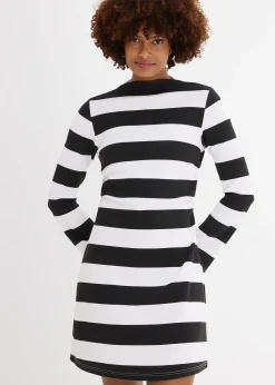 Robe en jersey à col montant