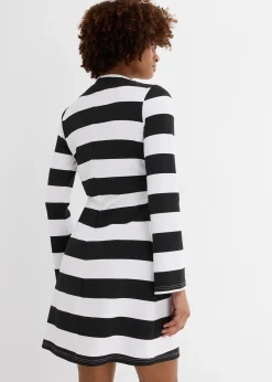 Robe en jersey à col montant