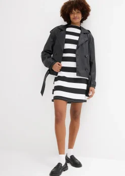 Robe en jersey à col montant