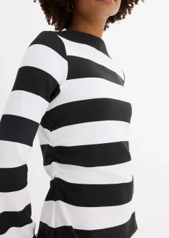 Robe en jersey à col montant