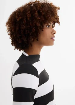 Robe en jersey à col montant