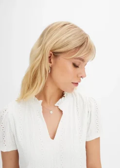 Robe en jersey à dentelle