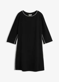 Robe en jersey à passepoil contrastant