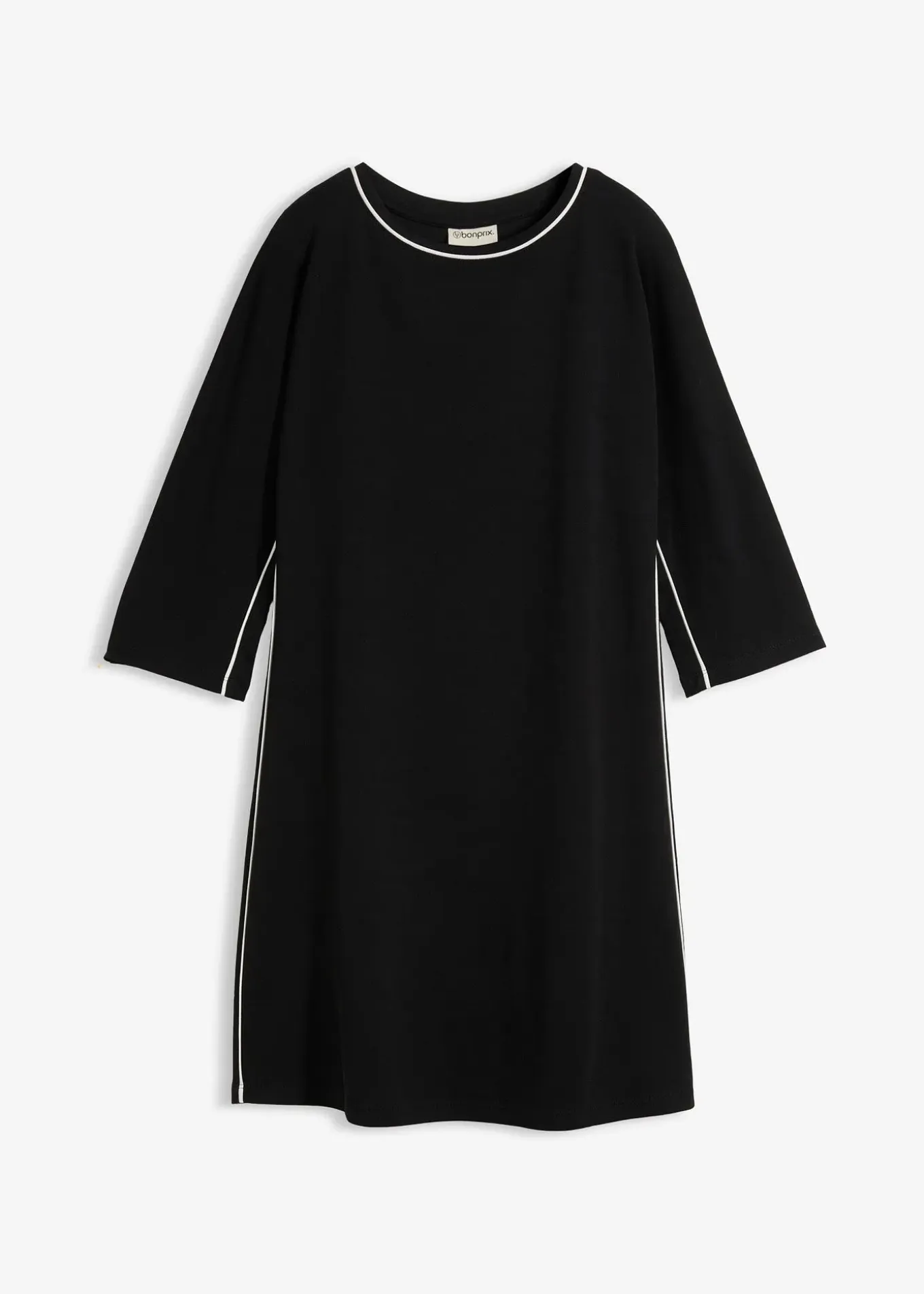 Robe en jersey à passepoil contrastant