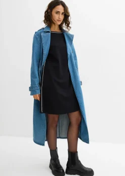 Robe en jersey à passepoil contrastant