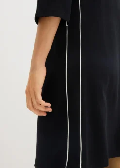 Robe en jersey à passepoil contrastant