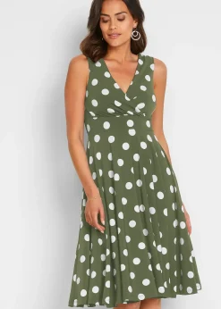 Robe en jersey à pois