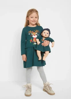 Robe en jersey + robe de poupée 100% coton (ens. 2 pces)